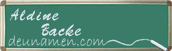 Aldine Backe Visitenkarte